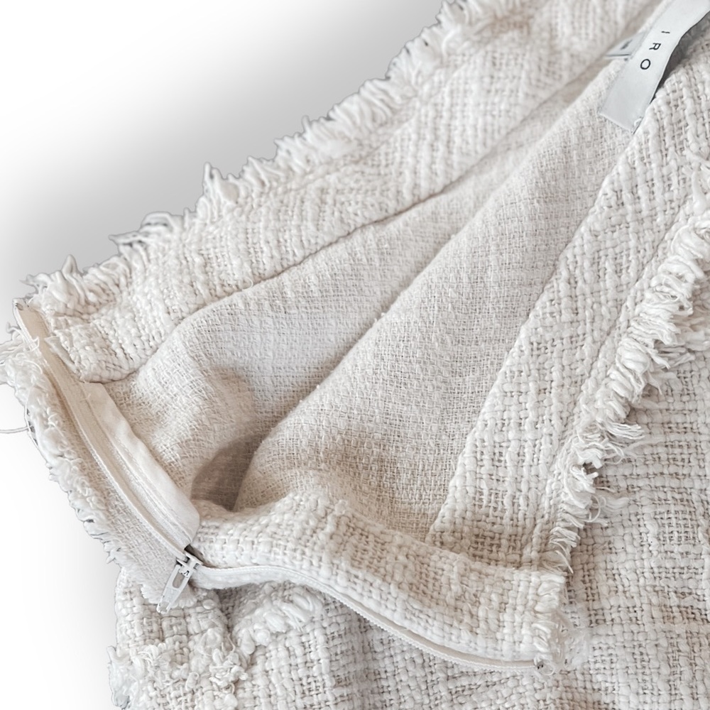IRO Diva Ecru Tweed Boucle Flare Mini Skirt - Picture 8 of 9